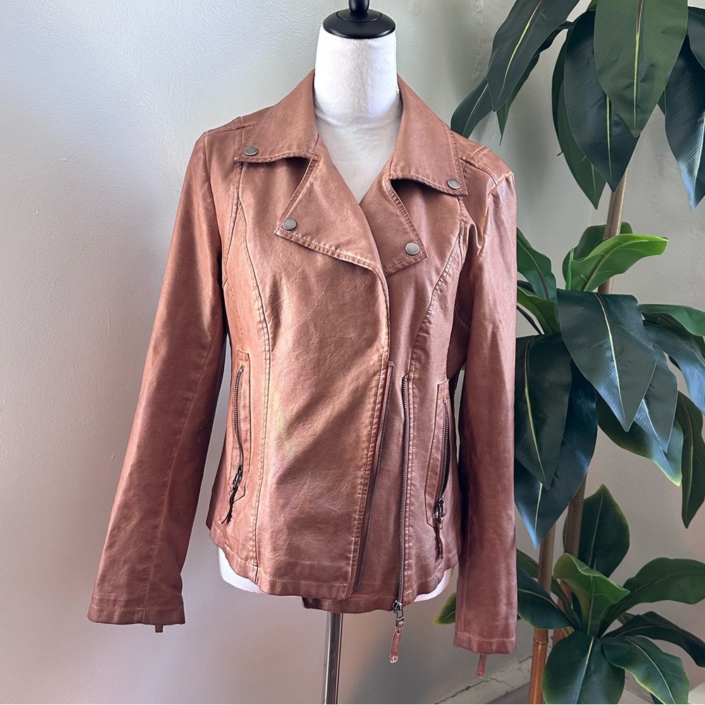Max Studio Brown Leather Jacket